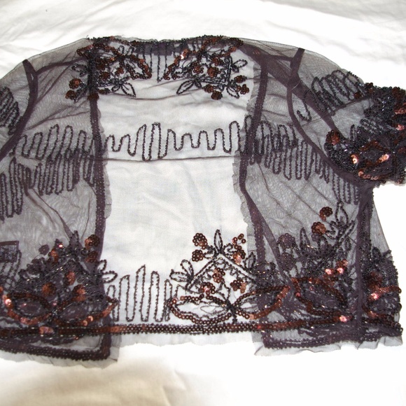 Beautiful Women's Sequin Short sleeve  Top Cover - Picture 4 of 6